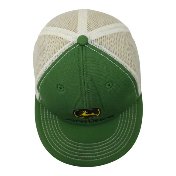John Deere Mesh Back Snapback Cap Trucker Hat Foam Panel Visor Tractor Baseball - Picture 6 of 14